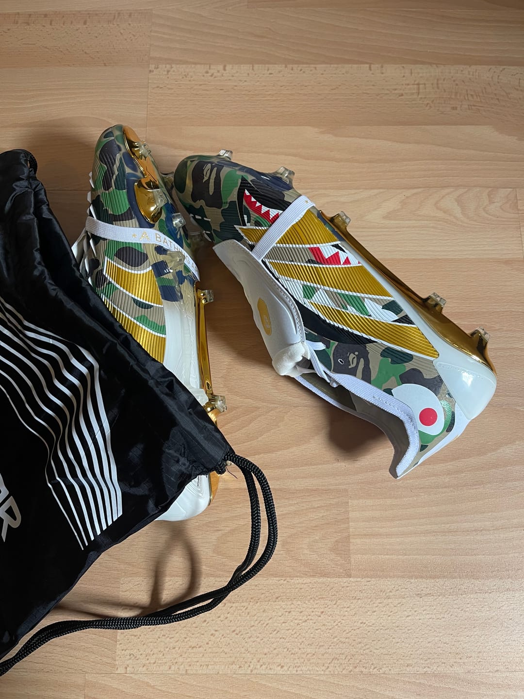 Customer photo review of Predator tongue x Bape FG