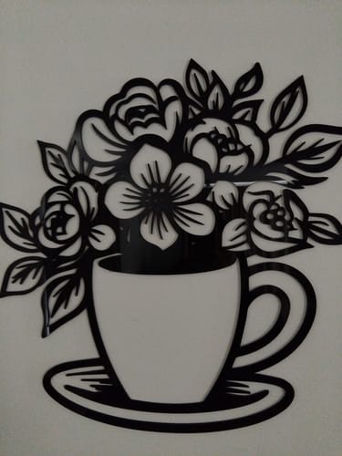 Customer photo review of Floral Teacup Wall Art