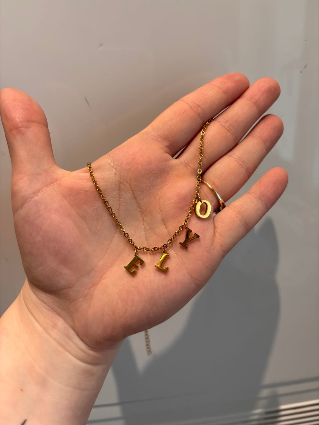 Customer photo review of Collier Prénom Initiales Suspendues Personnalisé