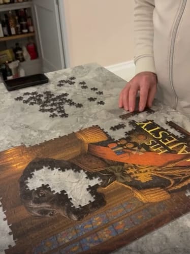 Customer photo review of His Majesty - Custom Dog Puzzle