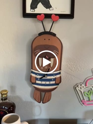 Customer video review of Whiskers the Walrus Pendulum Clock