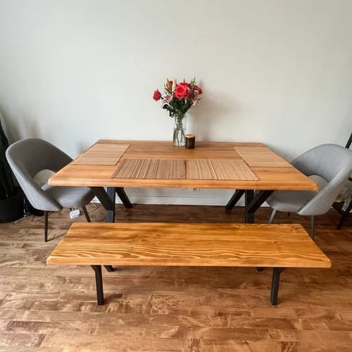 Customer photo review of Kent Rustic Dining Table | Pine Wood Farmhouse Design