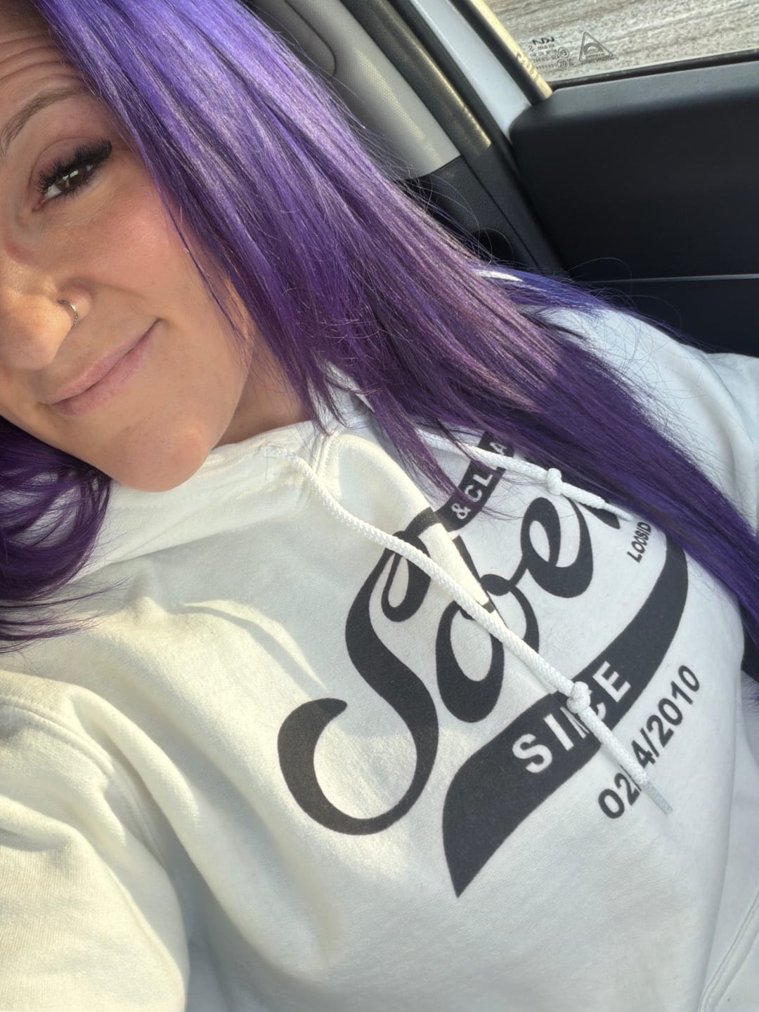 Customer photo review of Recovery Hoodie | Sober Since Men's Hoodie with Custom Sobriety Date