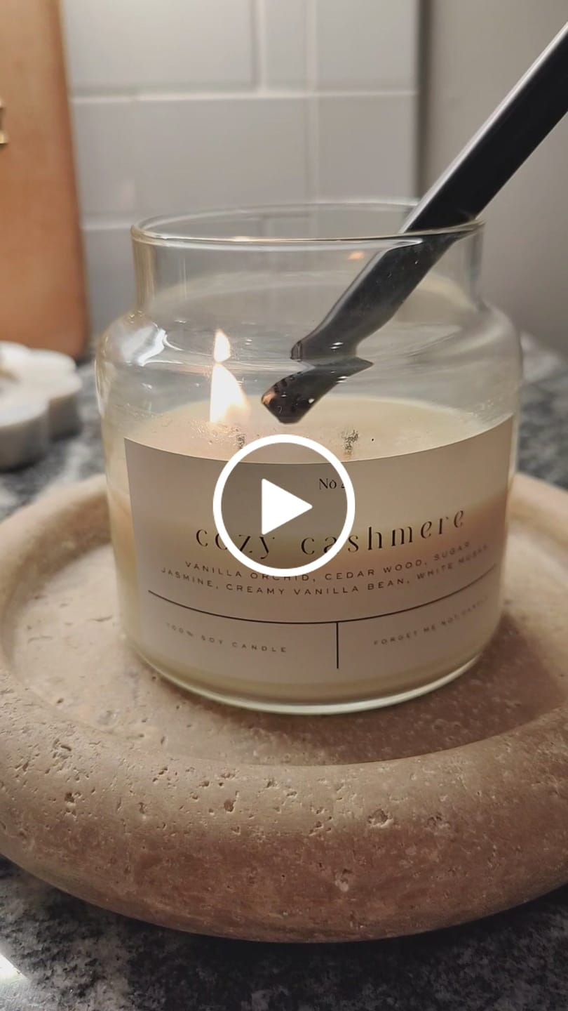 Customer video review of Cozy Cashmere 22 oz Glass Candle