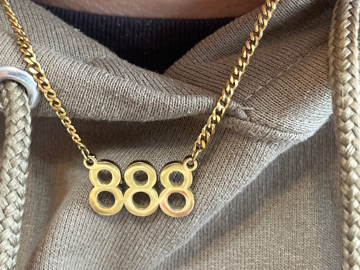 Customer photo review of Angel Number Necklace w/ Cuban Chain