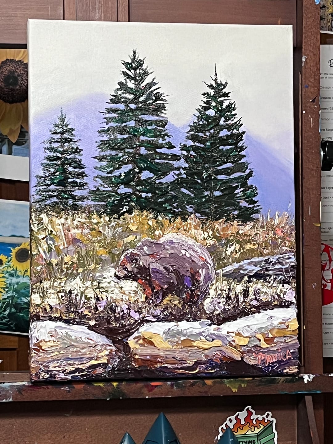 Customer photo review of Ultramarine Blue 16 oz | Thick & Creamy Acrylic Paints for Artists | DabblePaints™️