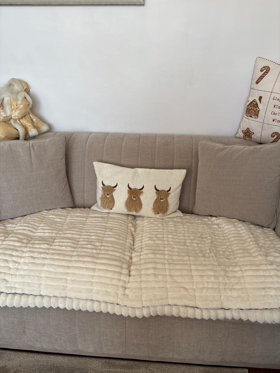 Customer photo review of LuxeLounge™ Couch Cover - Premium Protection Dogs Love