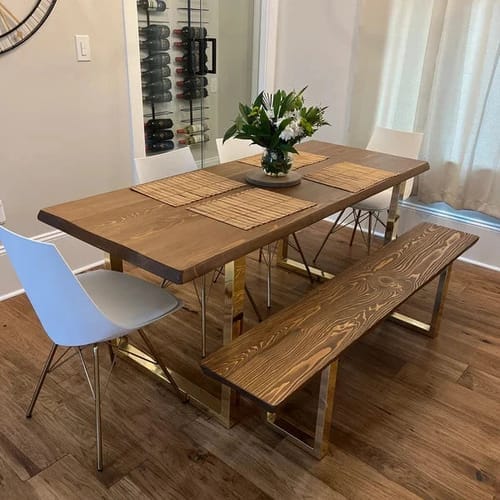 Customer photo review of Kent Rustic Dining Table | Pine Wood Farmhouse Design