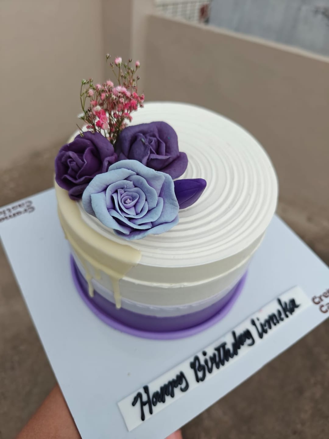 Customer photo review of Floral Ombre Cake