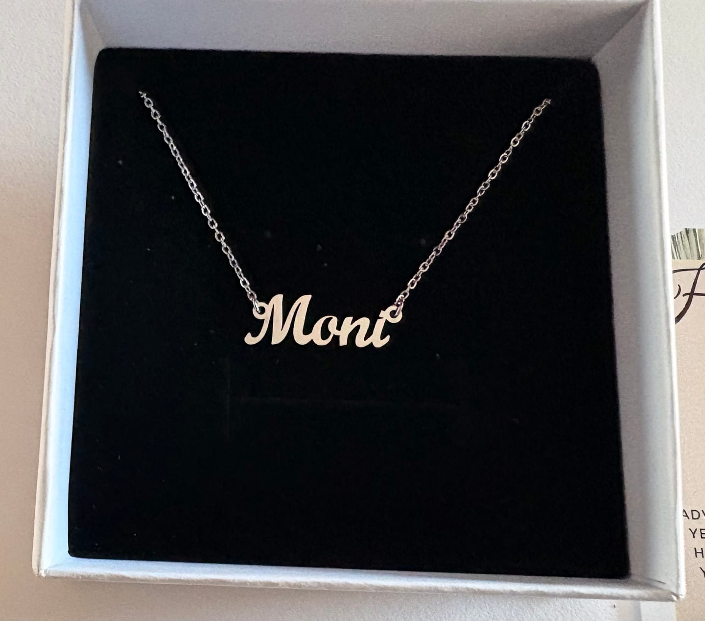 Customer photo review of Happy 63rd Birthday - Custom Name Necklace - Gift for Her