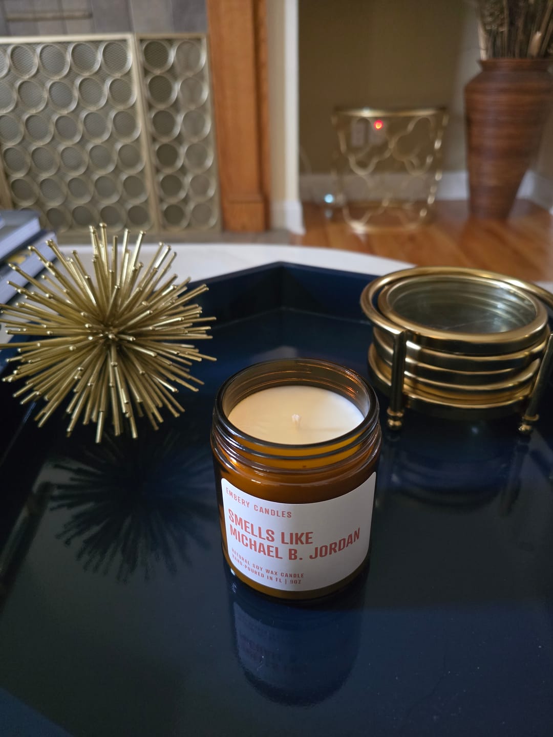 Customer photo review of Smells Like Michael B Jordan | Soy Wax Scented Candle