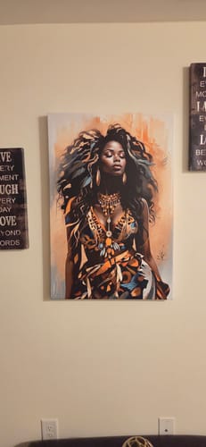 Customer photo review of WARM CONFIDENCE CANVAS