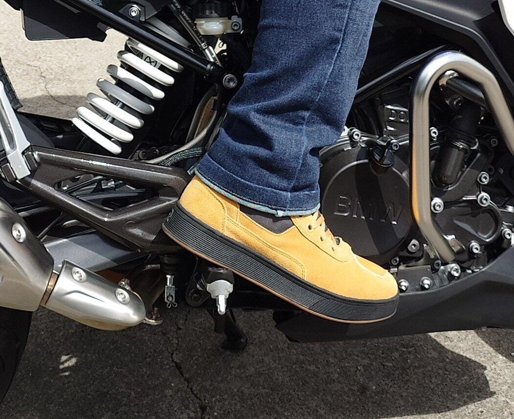 Customer photo review of RIDEIRONストリート用レザー滑り止めモーターサイクルシューズ | MS6002