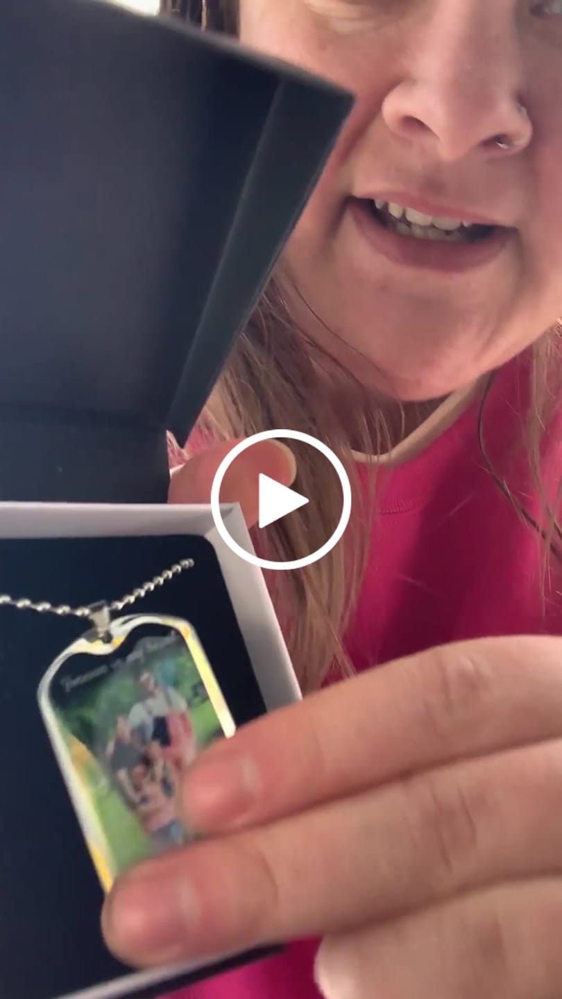 Customer video review of Custom Name Dog-tag  Memorial Necklace Gift