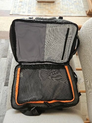 Customer photo review of The Digital Nomad Backpack