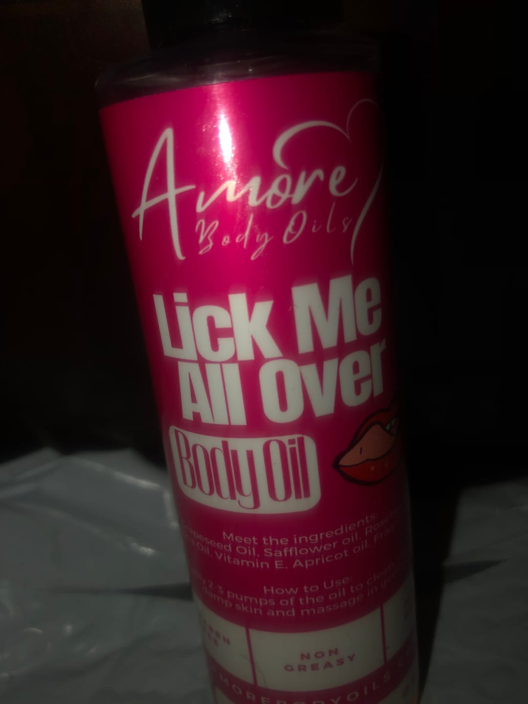 Customer photo review of Lick Me All Over - Body Oil