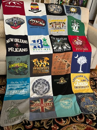 Customer photo review of Classic T-Shirt Blanket