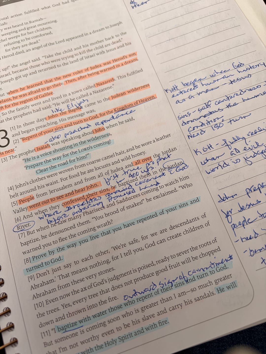Customer photo review of Spiral Bible™ - NLT - New Testament - Mountains (Hardcover)