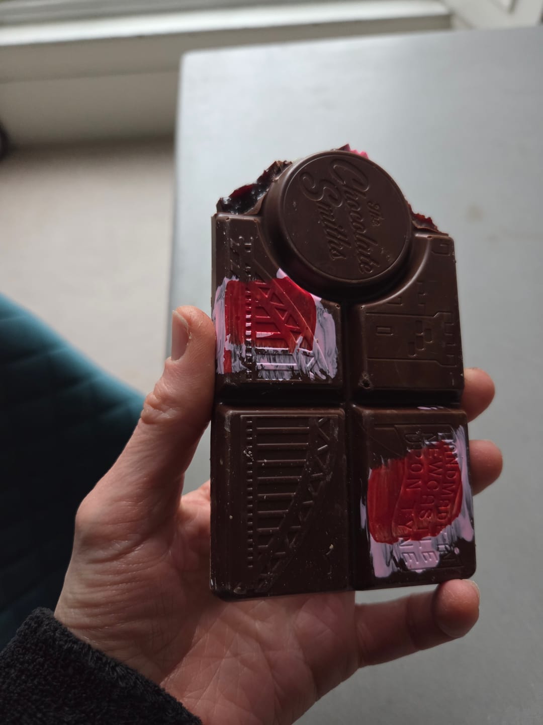 Customer photo review of Black Forest Gateau inspired chocolate bar 145g