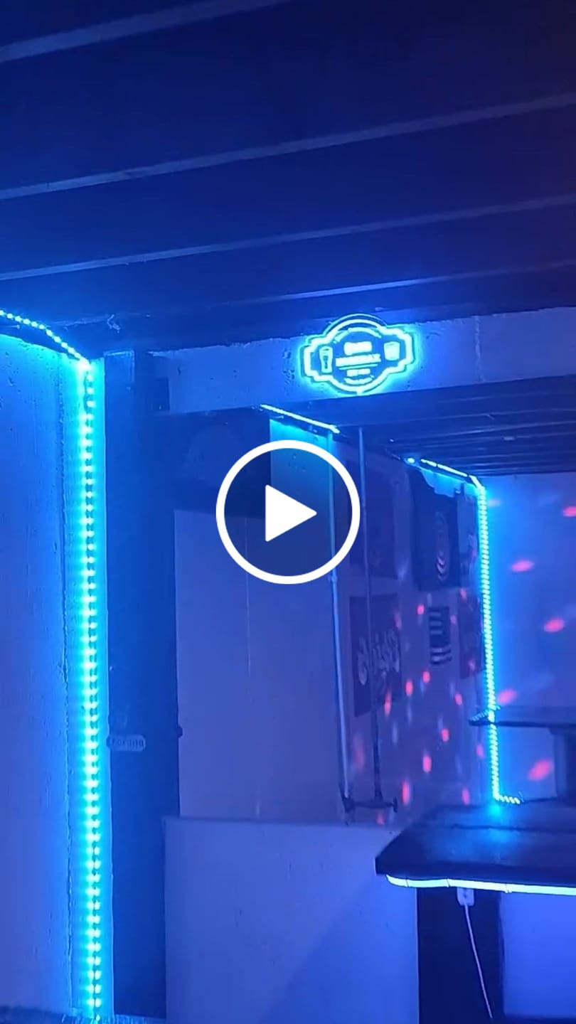 Customer video review of Personalized LED Color Changing Acrylic Home Bar w/Glasses Sign
