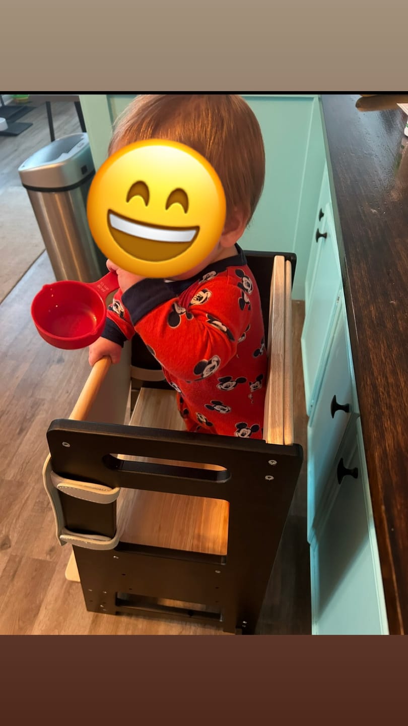 Customer photo review of HARPPA Nordo | Toddler Kitchen Tower with Safety Net