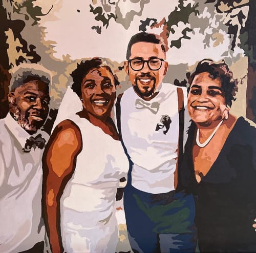 Customer photo review of Custom Portrait Paint By Numbers