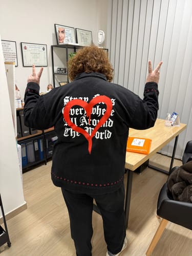 Customer photo review of SKZ World Tour Dominate: celebrATE BANG CHAN Denim Jacket