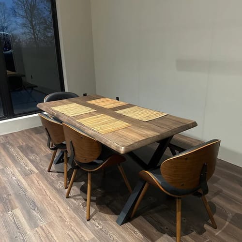 Customer photo review of Kent Rustic Dining Table | Pine Wood Farmhouse Design