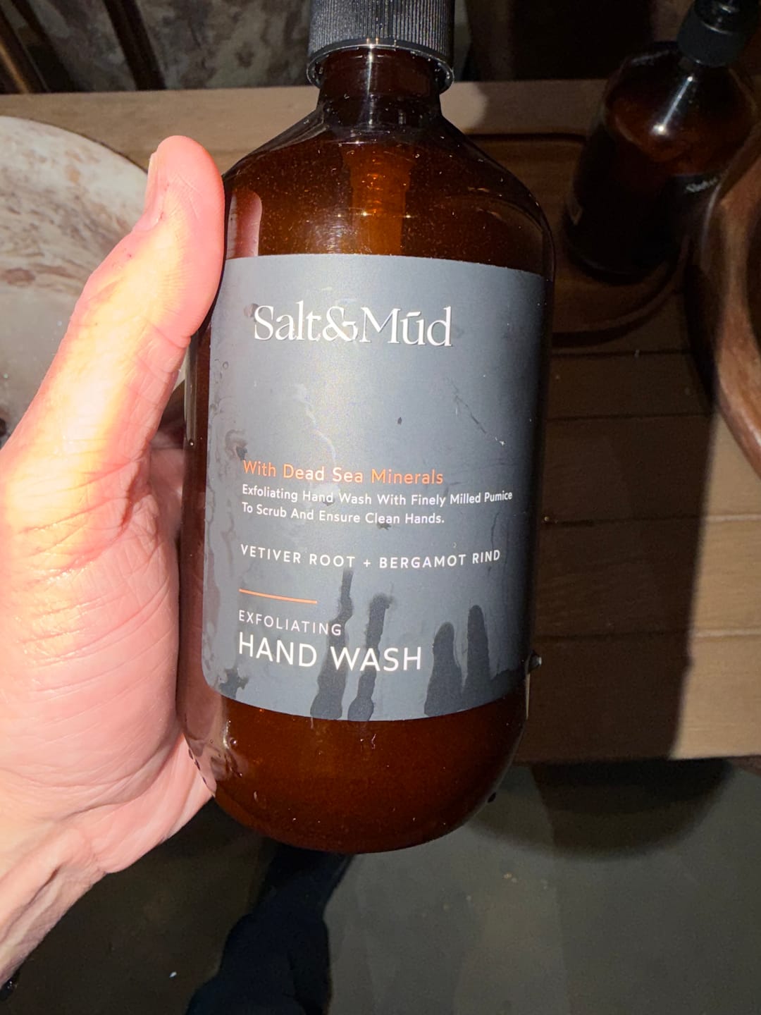 Customer photo review of Exfoliating Hand Wash With Dead Sea Minerals 500ml