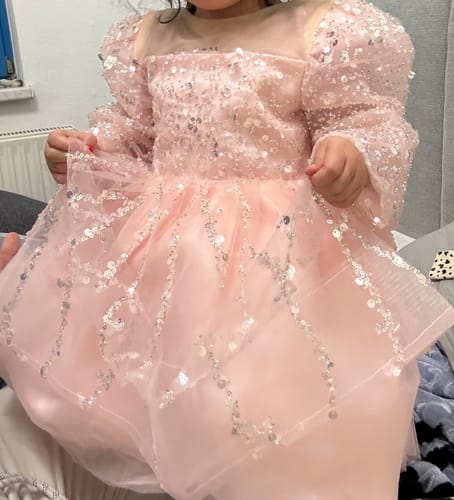 Customer photo review of Cute Baby Girl Sequin Christmas Dress Toddler Birthday Pageant Princess Dress