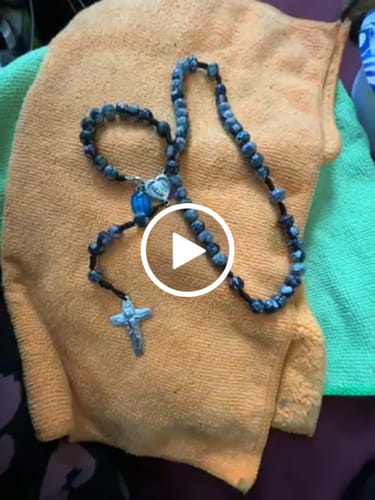 Customer video review of Wonderful Rosary Hand Made by nuns in Medjugorje - Blessed By Pope