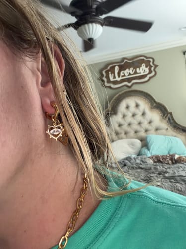 Customer photo review of Dalrina Earrings