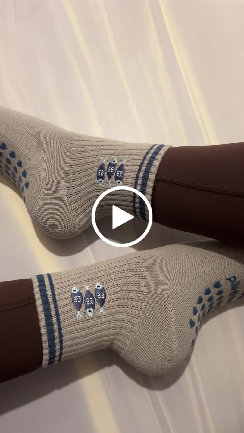 Customer video review of Catch of the Day Grip Socks