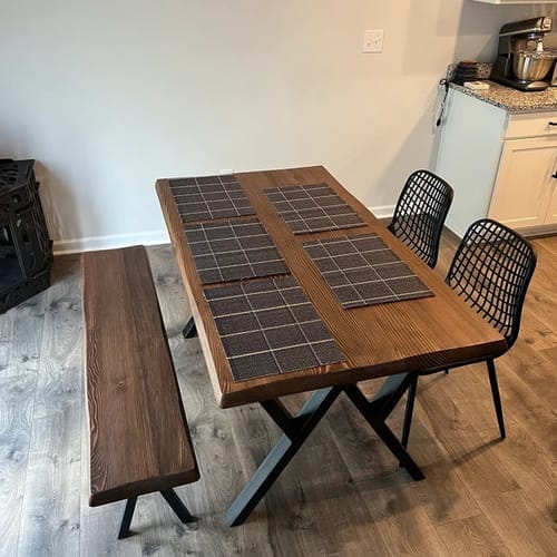 Customer photo review of Kent Rustic Dining Table | Pine Wood Farmhouse Design