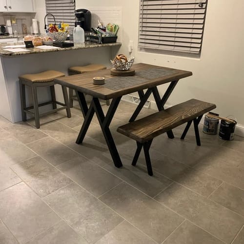 Customer photo review of Kent Rustic Dining Table | Pine Wood Farmhouse Design