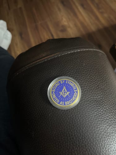 Customer photo review of MasonicMan Coin Bound by symbols | United as brothers