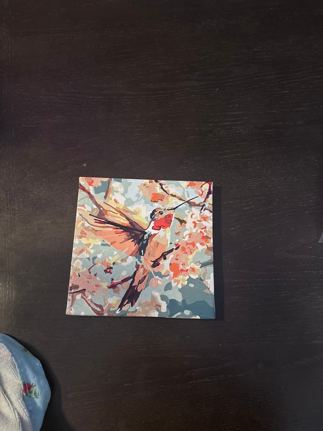 Customer photo review of Hummingbird, Pink and White Bloom