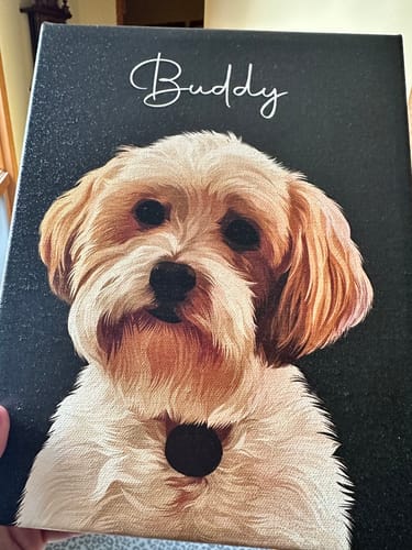 Customer photo review of Pet Art Canvas Wrap
