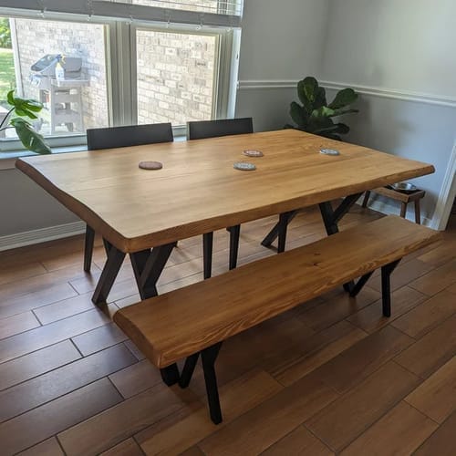 Customer photo review of Kent Rustic Dining Table | Pine Wood Farmhouse Design