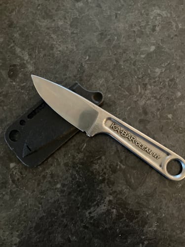 Customer photo review of Forged Wrench Knife 1119 Fixed 3" Blade, Satin, One-Piece Construction, Hard Plastic Sheath