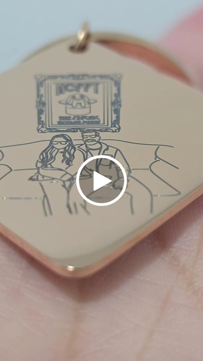 Customer video review of Custom Square Keychain