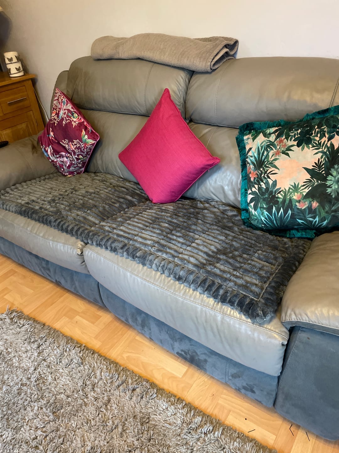Customer photo review of LuxeLounge™ Couch Cover - Premium Protection Dogs Love