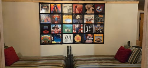 Customer photo review of 12" Vinyl Record Display Frame - LP Wall Storage
