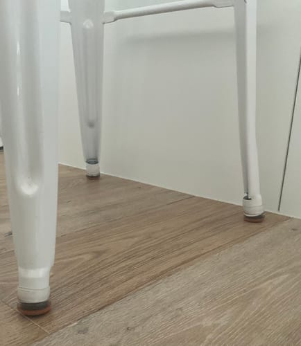 Customer photo review of Groovy Flex Silicone Felt Chair Leg Protectors | Stretchy Edition