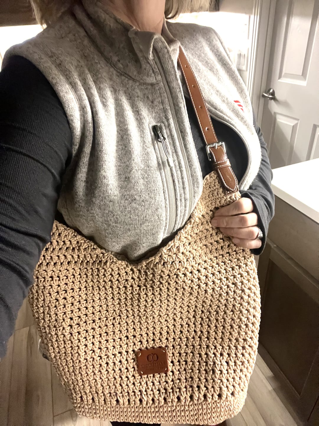 Customer photo review of CrochetPark™ Haven Hobo crochet kit