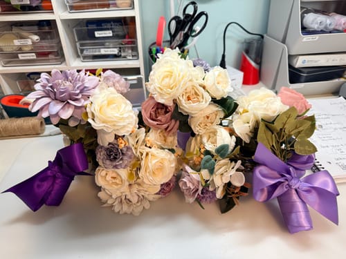 Customer photo review of Clearance Bulk 12" Retro Silk Peony Bush Mixed Hydrangea Faux Flower Bouquet Decor For Home Bridal Wedding Party Wholesale