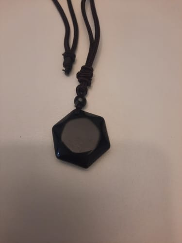 Customer photo review of Obsidian Halskette - Schutz Talisman