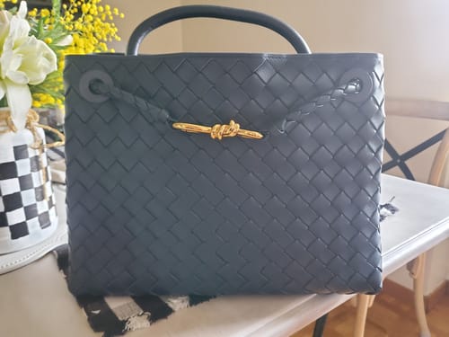 Customer photo review of bv medium andiamo 32 dark blue lambskin