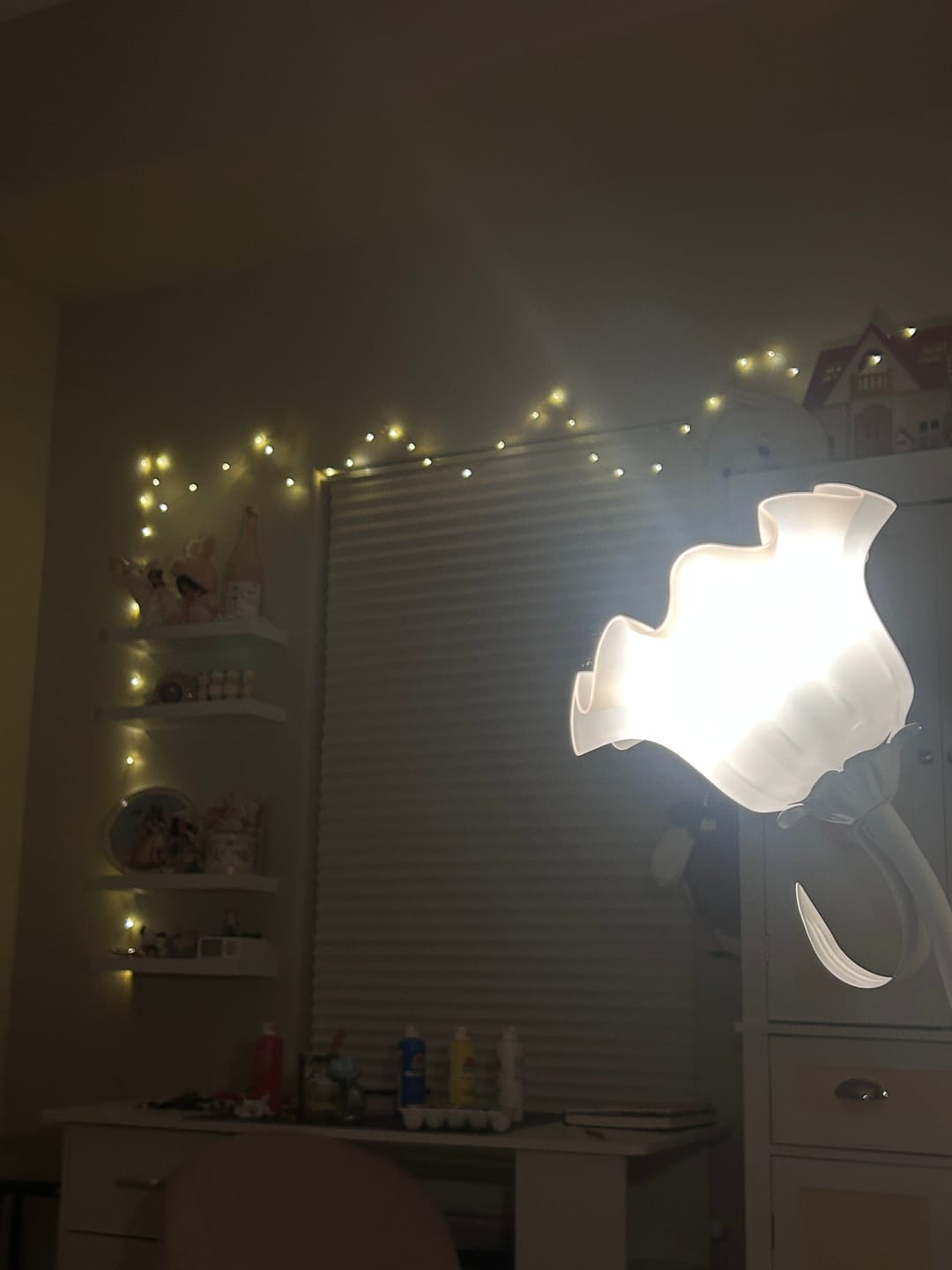 Customer photo review of 33 FT | 100 LED Warm White Waterproof Copper Wire Micro Fairy String Lights with AC Plug-In Power