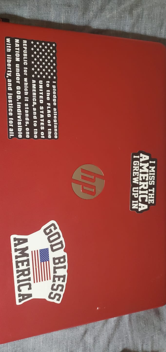 Customer photo review of God Bless America Decal